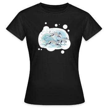 Greyhounds - T-shirt Femme - noir - Devant - AI Model Female 172 dark (172cm)