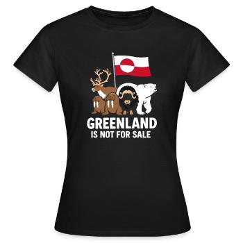 Grönland nicht zum Verkauf - Frauen T-Shirt - Schwarz - Vorne - AI Model Female 172 dark (172cm)