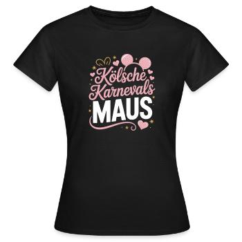 Cologne Carnaval Mouse Cologne Carnaval Cologne Mouse - T-shirt Femme - noir - Devant - AI Model Female 172 dark (172cm)
