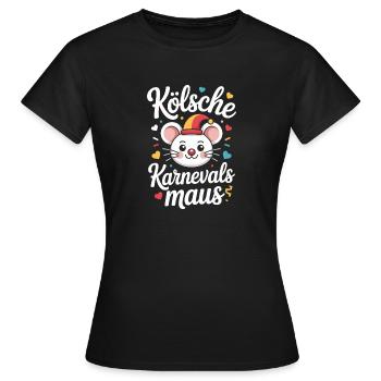 Cologne Carnaval Mouse Cologne Carnaval Cologne Mouse - T-shirt Femme - noir - Devant - AI Model Female 172 dark (172cm)