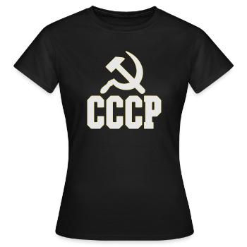 CCCP Design im 80er Jahre Stil, Retro Tasche - Frauen T-Shirt - Schwarz - Vorne - AI Model Female 172 dark (172cm)