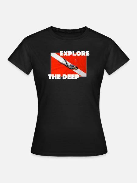 EXPLORE THE DEEP - Frauen T-Shirt - Schwarz