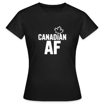 Kanadische Luftwaffe - Frauen T-Shirt - Schwarz - Vorne - AI Model Female 172 dark (172cm)