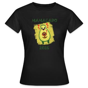 Avocat 2026 Mamacado Drôle de Dicton - T-shirt Femme - noir - Devant - AI Model Female 172 dark (172cm)