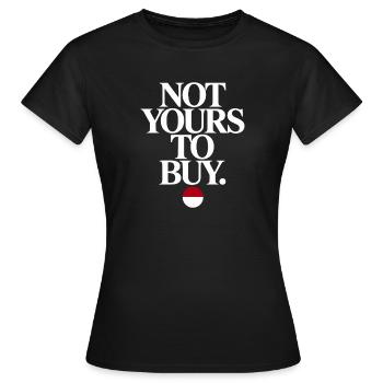 Not Yours To Buy Greenland Sovereignty Policy - Women's T-Shirt - black - Front - AI Model Female 172 dark (172cm)