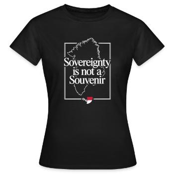 Greenland Sovereignty Protest - Women's T-Shirt - black - Front - AI Model Female 172 dark (172cm)