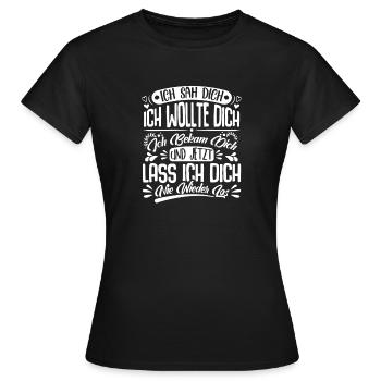 Je t’ai vu, je t’ai voulu, je t’ai eu - T-shirt Femme - noir - Devant - AI Model Female 172 dark (172cm)
