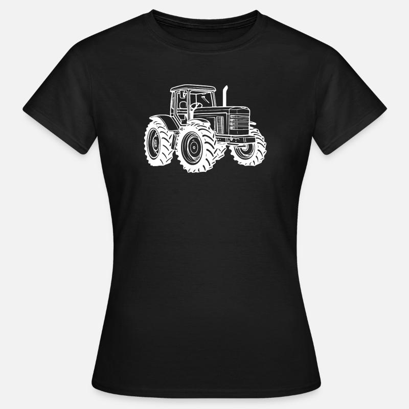 Traktor Symbol Bauer - Frauen T-Shirt - Schwarz
