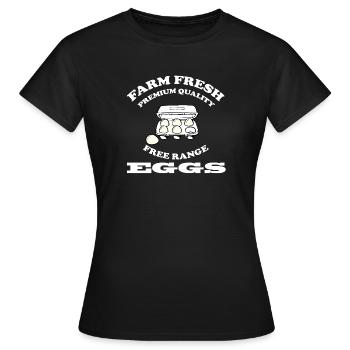 Oeuf - T-shirt Femme - noir - Devant - AI Model Female 172 dark (172cm)