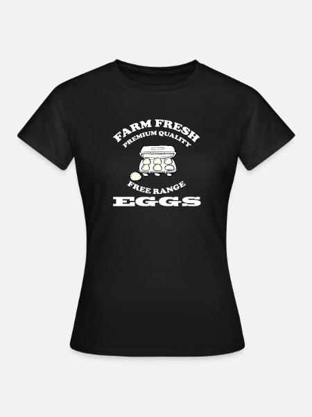 EGGS - Frauen T-Shirt - Schwarz