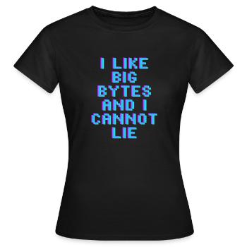 Ich mag große Bytes - Frauen T-Shirt - Schwarz - Vorne - AI Model Female 172 dark (172cm)