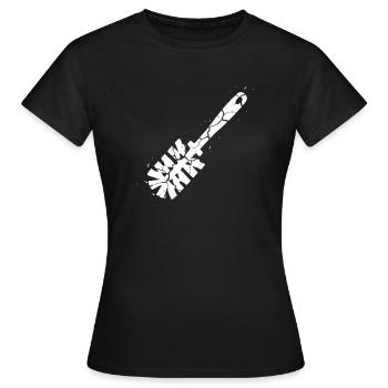 Brosse de toilettes Grunge Vecteur d’humour dans les toilettes - T-shirt Femme - noir - Devant - AI Model Female 172 dark (172cm)