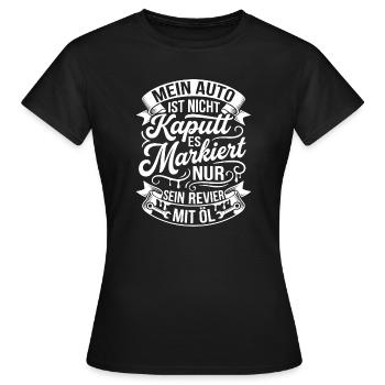 My car marks its territory - Women's T-Shirt - black - Front - AI Model Female 172 dark (172cm)