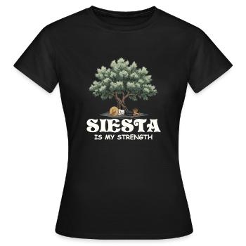 Sieste - T-shirt Femme - noir - Devant - AI Model Female 172 dark (172cm)