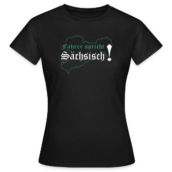 Chauffeur de camion saxon - T-shirt Femme - noir - Devant - AI Model Female 172 dark (172cm)