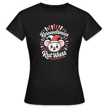 Souris de Carnaval, Rut, Wiess, Cologne, Cologne, Souris de Carnaval, - T-shirt Femme - noir - Devant - AI Model Female 172 dark (172cm)