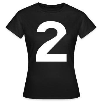 2 Two - Women's T-Shirt - black - Front - AI Model Female 172 dark (172cm)