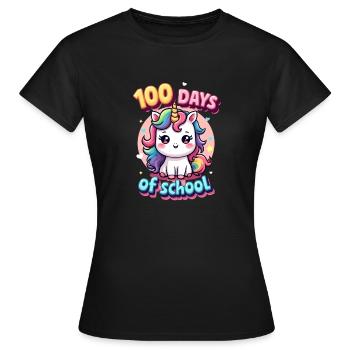 100e jour d’école 100 jour d’école des enfants - T-shirt Femme - noir - Devant - AI Model Female 172 dark (172cm)