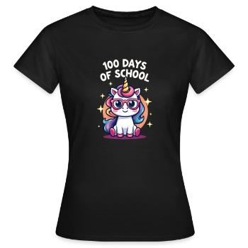 100e jour d’école 100 jour d’école des enfants - T-shirt Femme - noir - Devant - AI Model Female 172 dark (172cm)