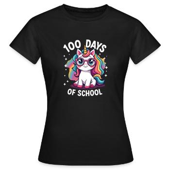 100e jour d’école 100 jour d’école des enfants - T-shirt Femme - noir - Devant - AI Model Female 172 dark (172cm)