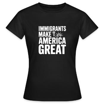 Immigrants - T-shirt Femme - noir - Devant - AI Model Female 172 dark (172cm)