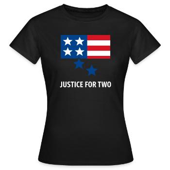Justice pour deux - T-shirt Femme - noir - Devant - AI Model Female 172 dark (172cm)