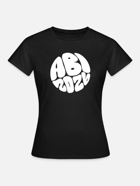 Blob Schrift Kreis Muster - Frauen T-Shirt - Schwarz