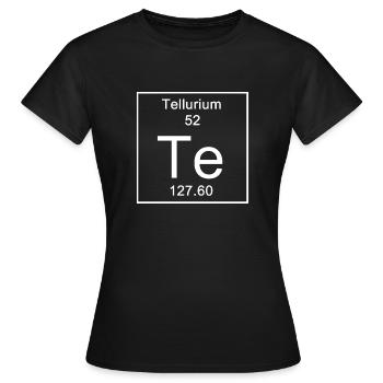 Tableau périodique de la chimie Te - T-shirt Femme - noir - Devant - AI Model Female 172 dark (172cm)