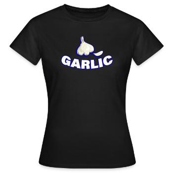 GARLIC - Frauen T-Shirt - Schwarz - Vorne - AI Model Female 172 dark (172cm)