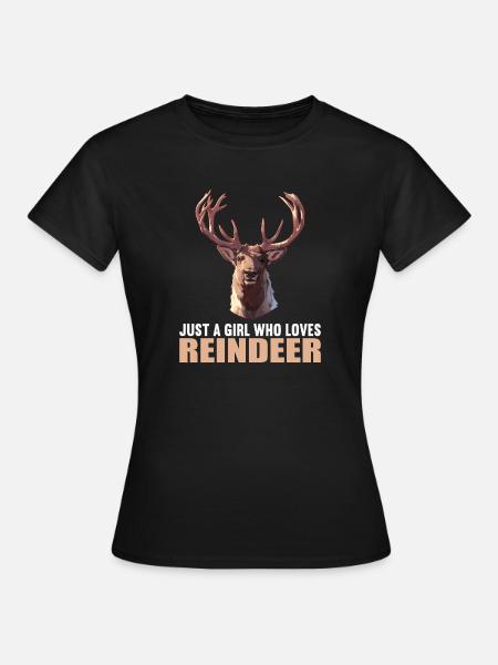 Rentiere Rentier - Frauen T-Shirt - Schwarz