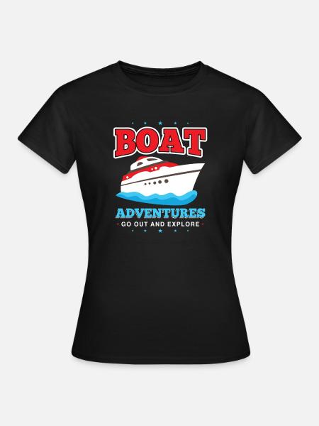 Bootabenteuer Entdecke Meer - Frauen T-Shirt - Schwarz
