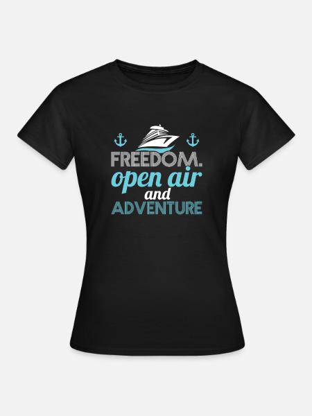 Freedom Open Air Abenteuer - Frauen T-Shirt - Schwarz