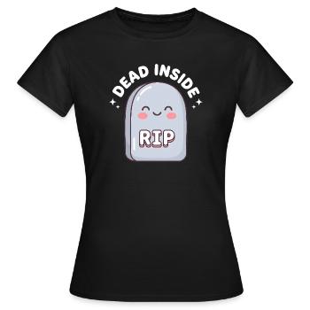 Charmant design de pierres tombales RIP - T-shirt Femme - noir - Devant - AI Model Female 172 dark (172cm)