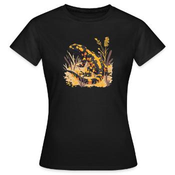 Feuersalamander Salamander - Frauen T-Shirt - Schwarz - Vorne - AI Model Female 172 dark (172cm)