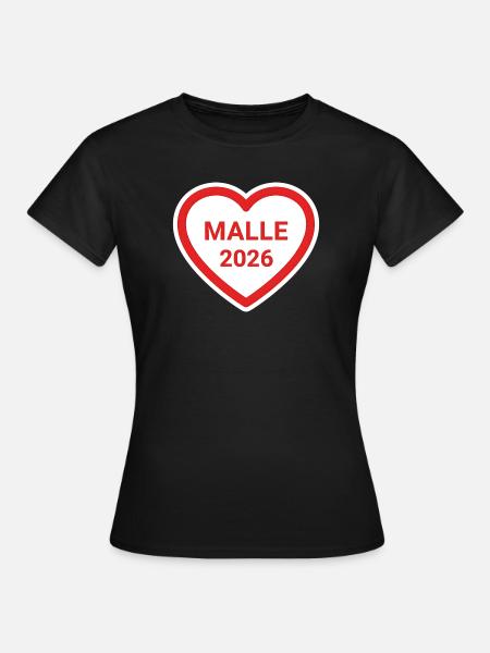 Herzlogo MALLE 2026 - Frauen T-Shirt - Schwarz