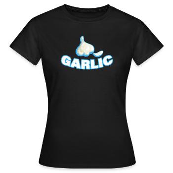 GARLIC - Frauen T-Shirt - Schwarz - Vorne - AI Model Female 172 dark (172cm)