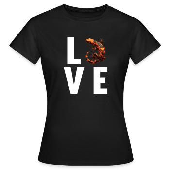 Salamandre de feu Salamandre - T-shirt Femme - noir - Devant - AI Model Female 172 dark (172cm)