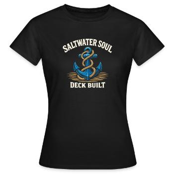 Cadeau de navigation pour le travail de matelot en mer - T-shirt Femme - noir - Devant - AI Model Female 172 dark (172cm)