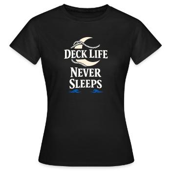 Cadeau de navigation pour le travail de matelot en mer - T-shirt Femme - noir - Devant - AI Model Female 172 dark (172cm)