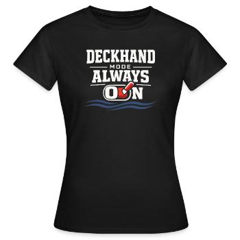 Cadeau de navigation pour le travail de matelot en mer - T-shirt Femme - noir - Devant - AI Model Female 172 dark (172cm)