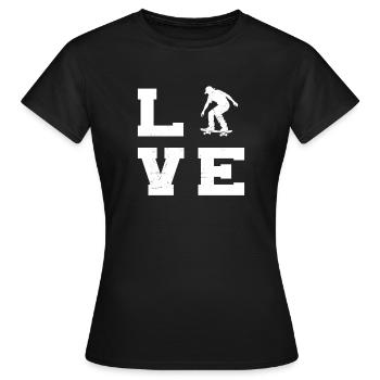 Skateboarding Liebe zum Anziehen - Frauen T-Shirt - Schwarz - Vorne - AI Model Female 172 dark (172cm)