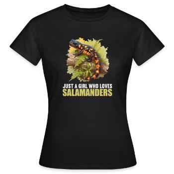 Salamandre de feu Salamandre - T-shirt Femme - noir - Devant - AI Model Female 172 dark (172cm)