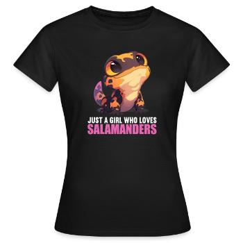 Salamandre de feu Salamandre - T-shirt Femme - noir - Devant - AI Model Female 172 dark (172cm)