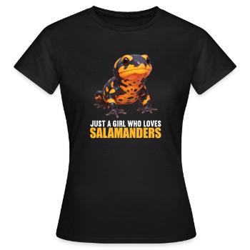Salamandre de feu Salamandre - T-shirt Femme - noir - Devant - AI Model Female 172 dark (172cm)