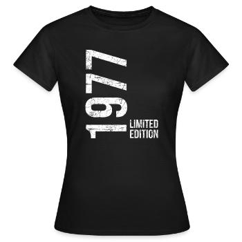 49e anniversaire Homme Femme 49 ans 1977 Anniversaire - T-shirt Femme - noir - Devant - AI Model Female 172 dark (172cm)