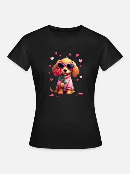Dackel Dachshund Tekel - Frauen T-Shirt - Schwarz