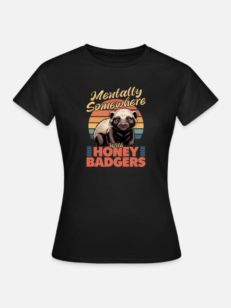 Funny Honey Badger - Frauen T-Shirt - Schwarz