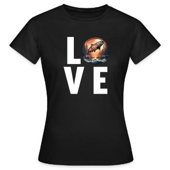 Saumon Saumon - T-shirt Femme - noir - Devant - AI Model Female 172 dark (172cm)