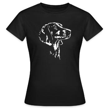 Chiens de chasse Brandlbracke Silhouette Saules - T-shirt Femme - noir - Devant - AI Model Female 172 dark (172cm)