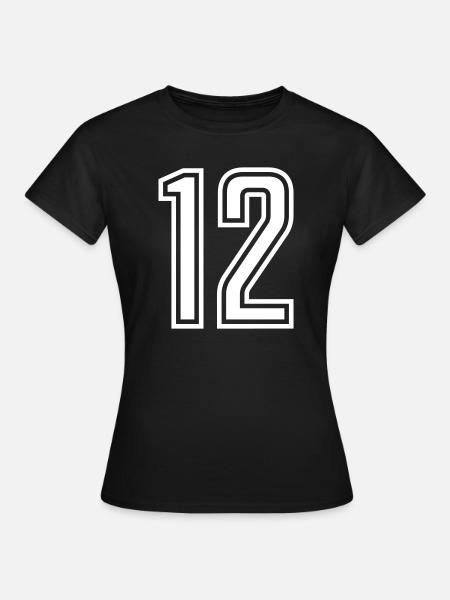 12 - Frauen T-Shirt - Schwarz